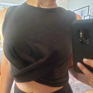 Wrap Crop Athletic Tank with [solidcore] logo